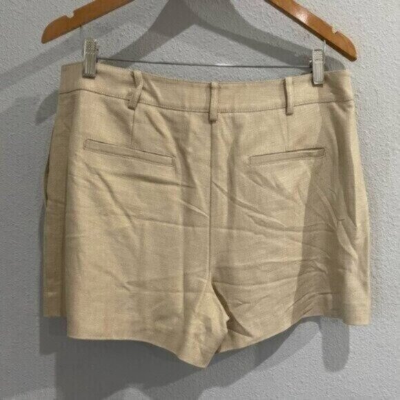 New Trina Turk High Rise Gold Neutral Resort Preppy Casual Ocotillo Shorts - Picture 8 of 8